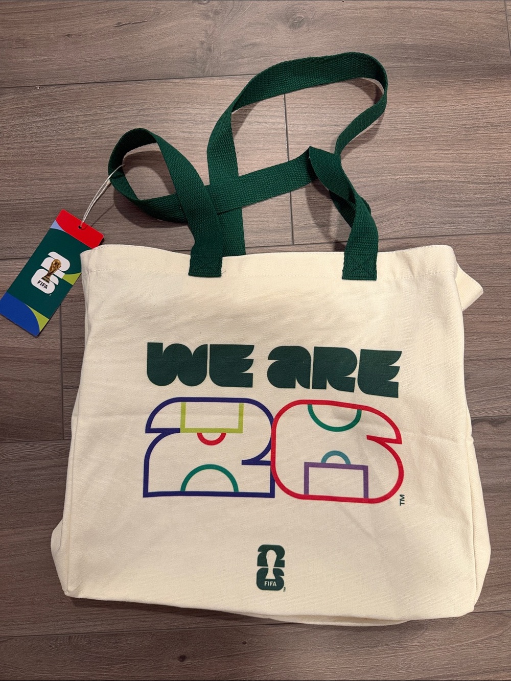 FIFA WORLD CUP AMERICA 2026 Canvas Tote SOCCER FIFA Authentic